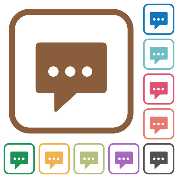 Chat di lavoro icone semplici
 - Vettoriali, immagini