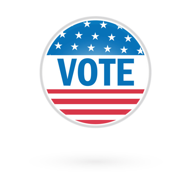 United States Election Vote Button - Vector, Image