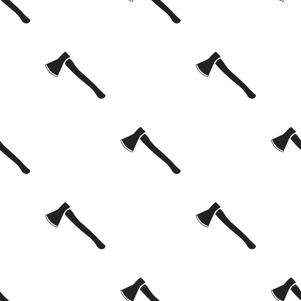Axe icon in black style isolated on white background. Weapon pattern stock vector illustration. - Vetor, Imagem