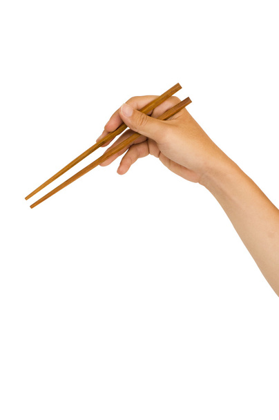 hand holding chopstick - Foto, imagen