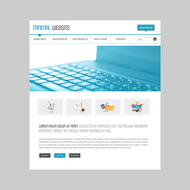 Modern weboldal sablon design - Vektor, kép