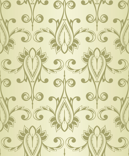Vector Seamless Vintage Wallpaper Pattern - Vector, Image