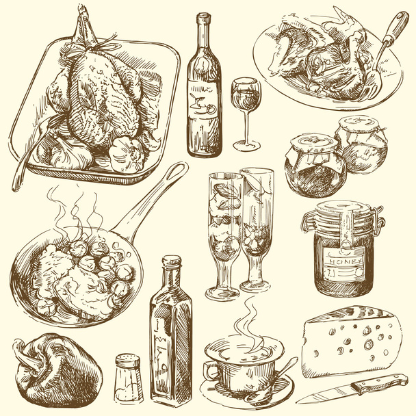 Food collection - Vector, Image