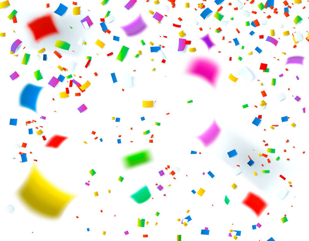 Oslava. Světlé barevné vektorové pozadí konfety - Vektor, obrázek