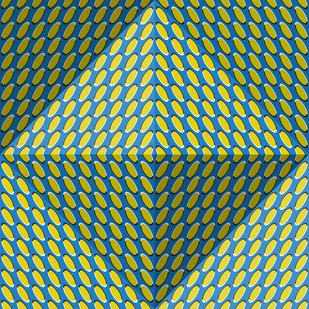 Αφηρημένα φόντο ψευδαίσθηση οπτική κίνηση. Έλλειψη μοτίβο χωρίς ραφή πρότυπο σε μορφή πυραμίδας τετραεδρική. - Διάνυσμα, εικόνα