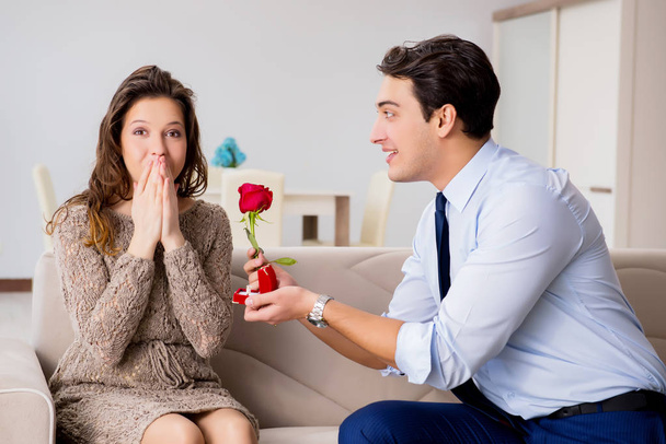 Romantic concept with man making marriage proposal - Photo, image