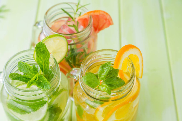 Selection of infused water for detox - Foto, immagini