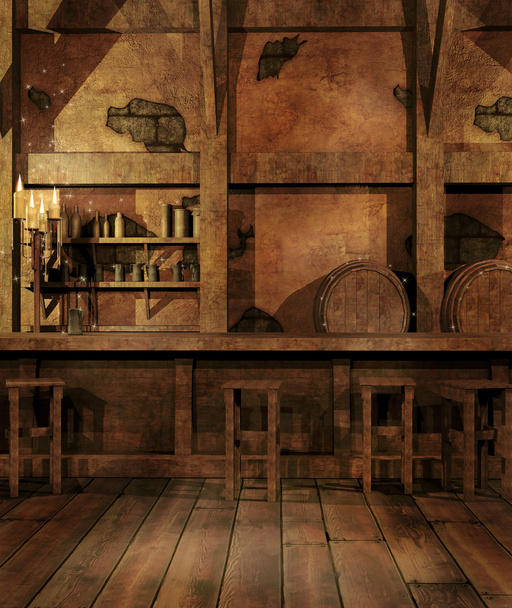 Fantasía taberna interior
 - Foto, imagen
