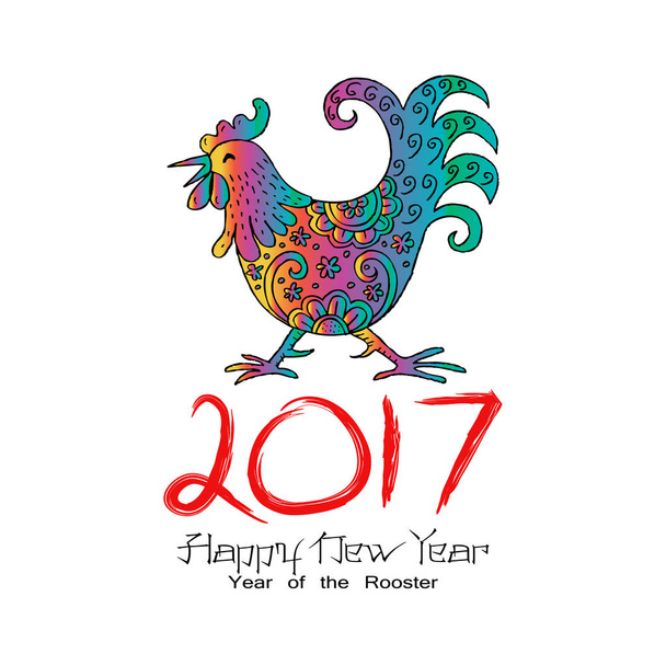 Chinese year of rooster 2017.  - Photo, Image