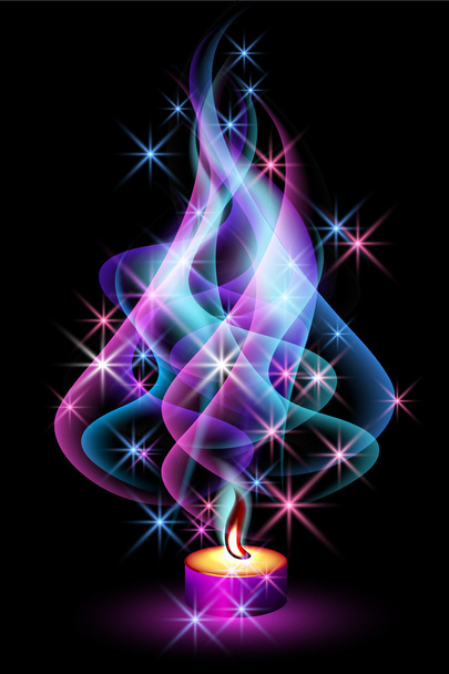 Burning candle - Vector, Imagen