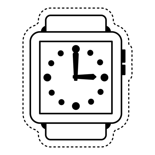 masculine hand watch icon - Vector, Image