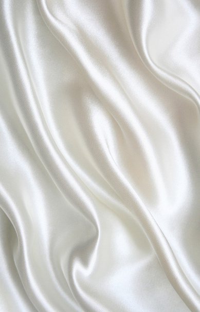 Smooth elegant white silk as background - Fotoğraf, Görsel
