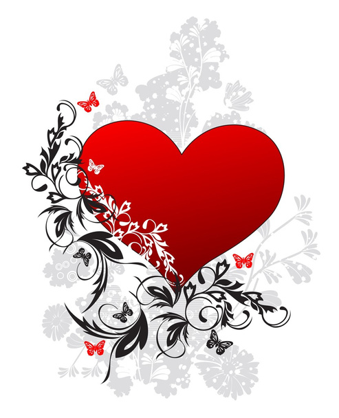 Valentines Day floral background - Vektor, obrázek
