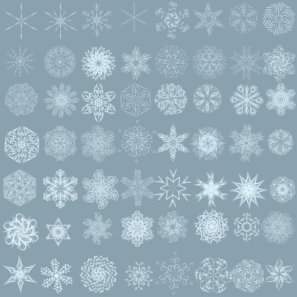 Vector winter pattern with snowflakes for your design - Vektor, kép