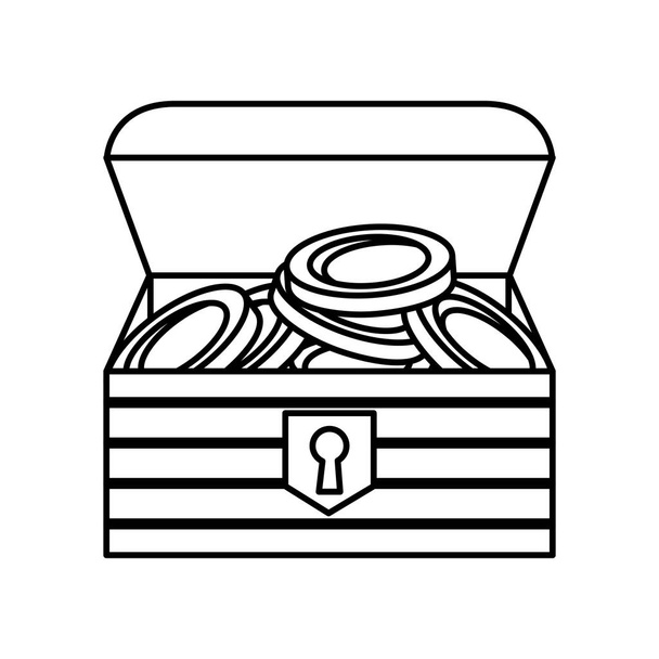 hra poklad truhla ikona - Vektor, obrázek