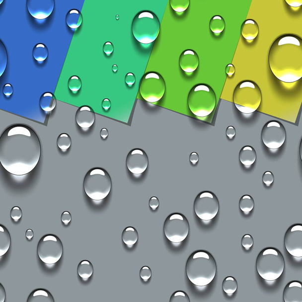 Patrón transparente gotas de agua sin costura
 - Vector, Imagen