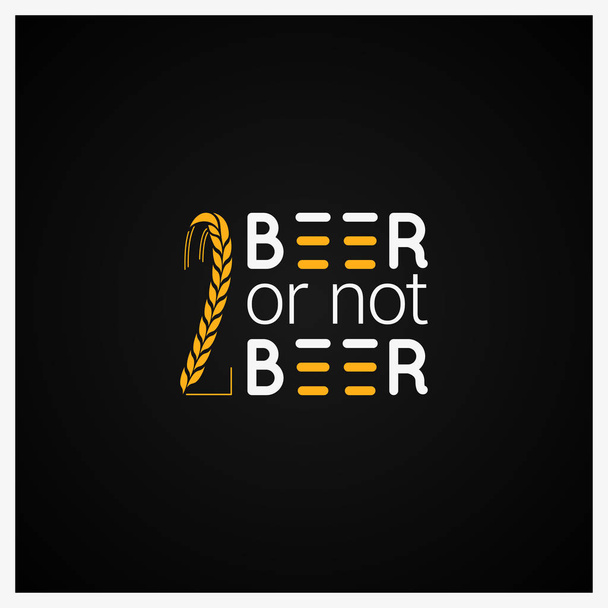 Beer Concept Logo Design Background - Vector, Image