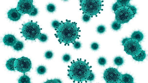 Vírus da bactéria 3D render
 - Foto, Imagem