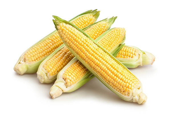 fresh corns on white - Photo, Image