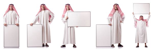 Uomo arabo con bordo bianco su bianco
 - Foto, immagini