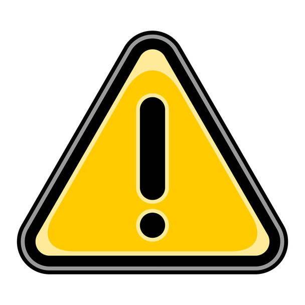 Znak vykřičníku varování upozornění výstražná ikona - Vektor, obrázek