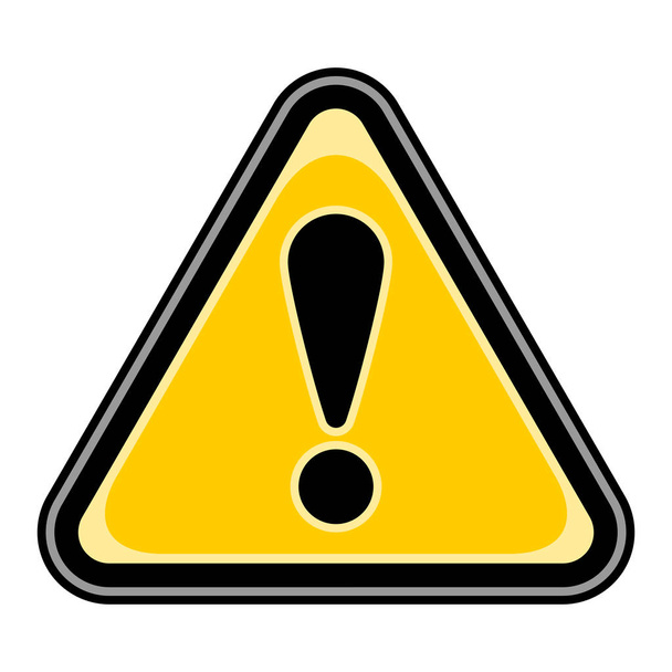 Exclamation Mark Sign Warning Attention Hazard Icon - Vettoriali, immagini