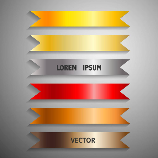 Zobrazit barevné pásky reklamní produkty design, vektorové ilustrace - Vektor, obrázek