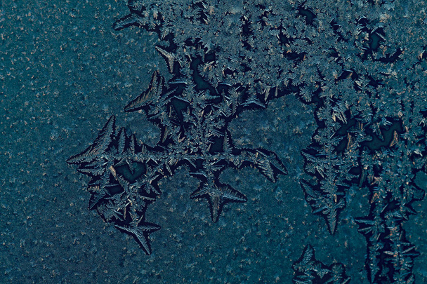 frost patterns on glass, note shallow depth of field - Fotoğraf, Görsel