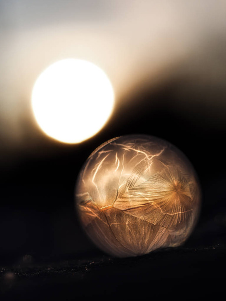 Kış sabah donmuş sabun köpüğü - Fotoğraf, Görsel