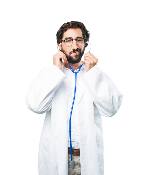 young funny doctor posing - Photo, Image