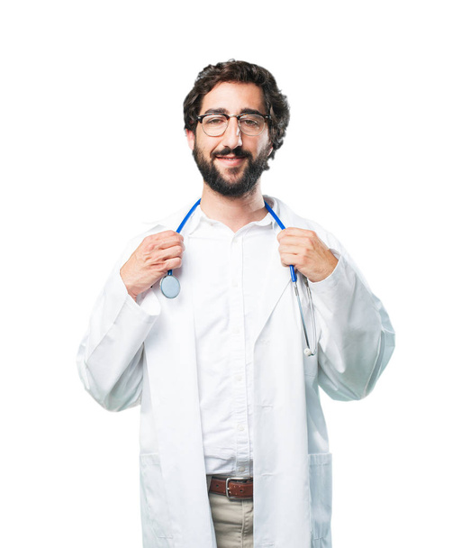 young funny doctor in success pose - Foto, immagini