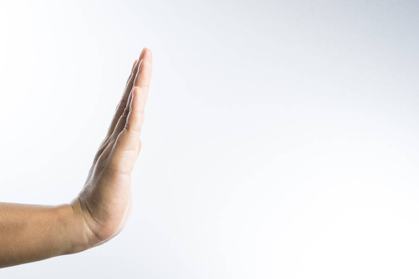 hand with stop gesture - Foto, Imagen