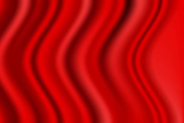 Red fabric wave curves vector. - Vector, Image