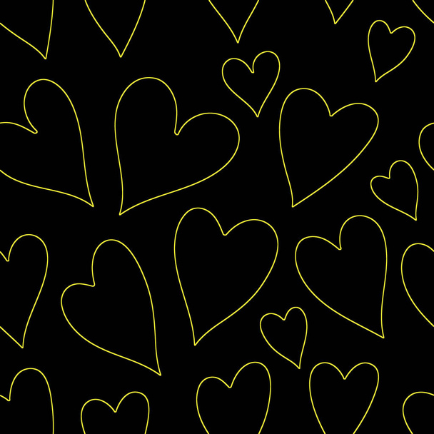 Жовтий безшовний візерунок серця
 - Фото, зображення