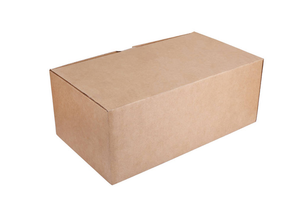 caja de cartón aislado sobre un fondo blanco - Foto, Imagen
