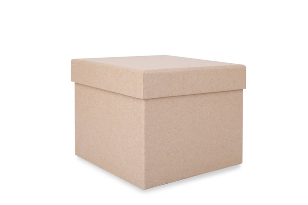 Cardboard box isolated on a white background - Photo, Image