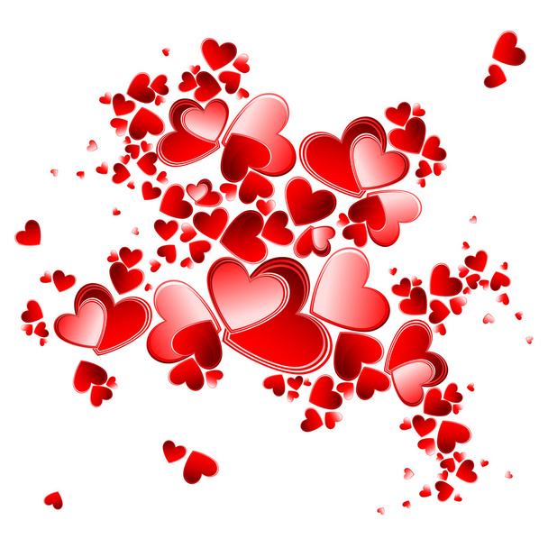 Valentijn hart bloemblaadjes bloeien - Vector, afbeelding
