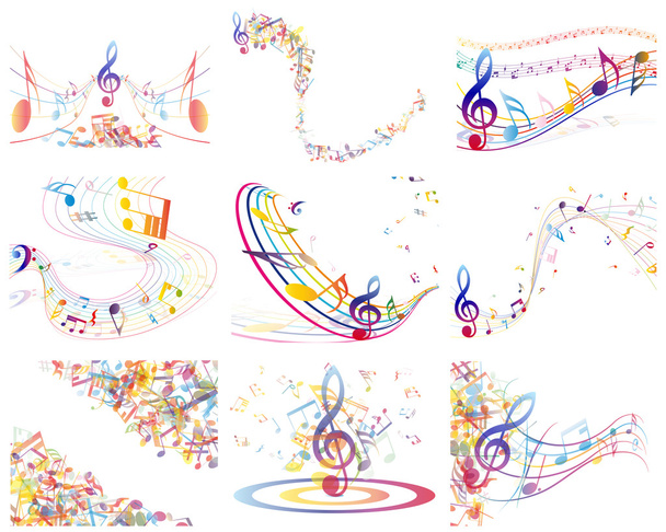 Multicolour musical - Vector, Image