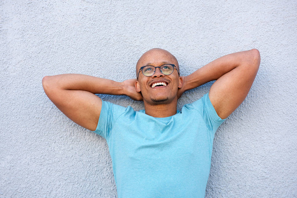 african man smiling with glasses - Fotoğraf, Görsel