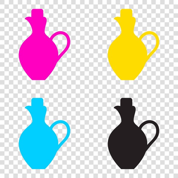 Amphora jel illusztráció. CMYK ikonok-ra átlátszó háttér. - Vektor, kép
