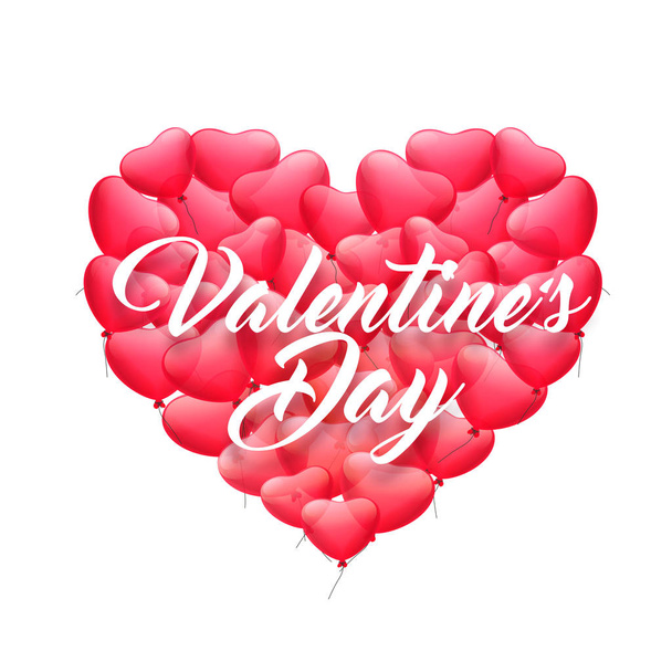 Hearts Balloons for Valentine's Day Celebration. - Vettoriali, immagini