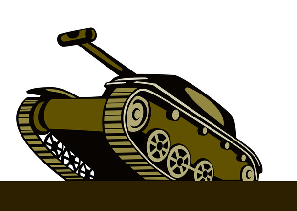 Két világháború Battle Tank - Vektor, kép