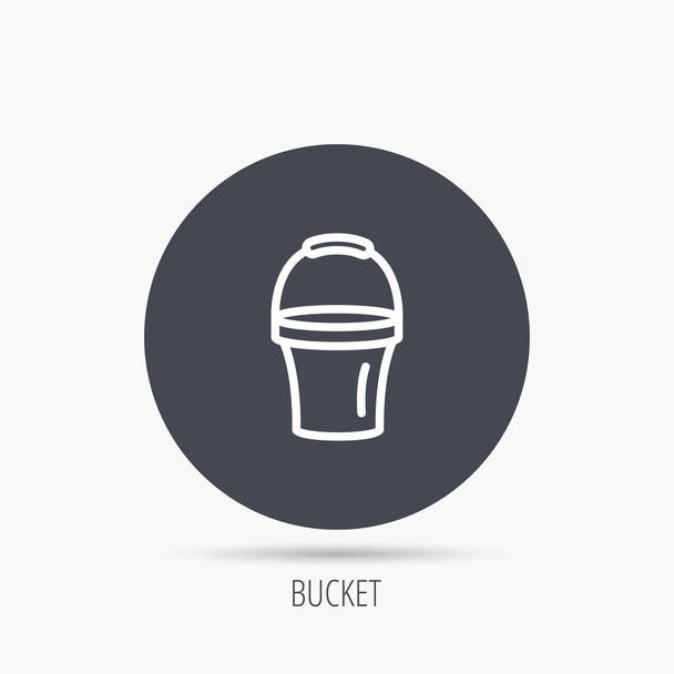 Bucket icon. Trash bin sign. Garden equipment. - Vector, Image