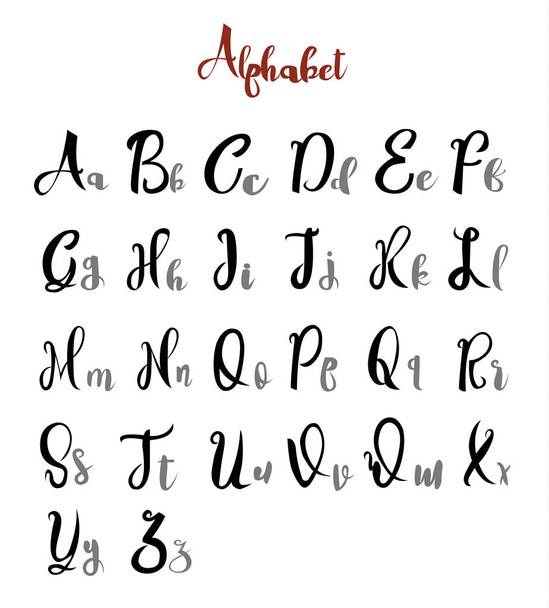 Вектор літер абетки, що розшифровують каліграфію
 - Вектор, зображення