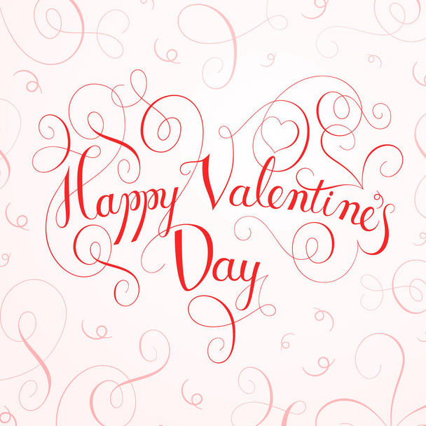 Happy Valentines Day Lettering - Vector, Image