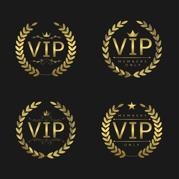 Badges VIP dorés
 - Vecteur, image
