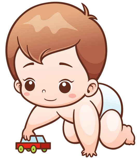 Cartoon Cute Baby - Vektor, Bild