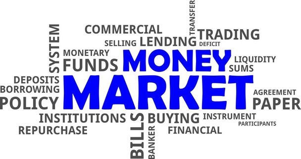 σύννεφο λέξη - αγορά χρήματος - Διάνυσμα, εικόνα