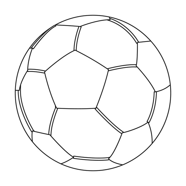 Icono de pelota de fútbol verde en estilo de esquema aislado sobre fondo blanco. Brasil país símbolo stock vector ilustración
. - Vector, Imagen