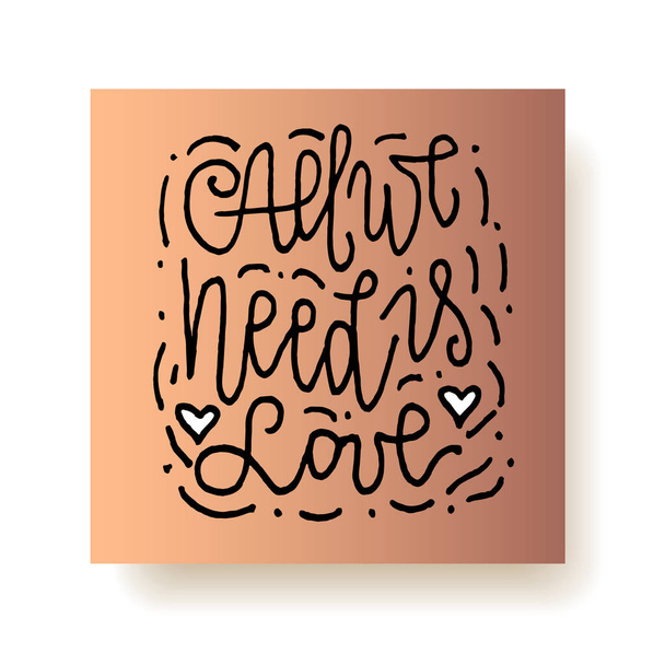 hand lettering greeting card - Vecteur, image